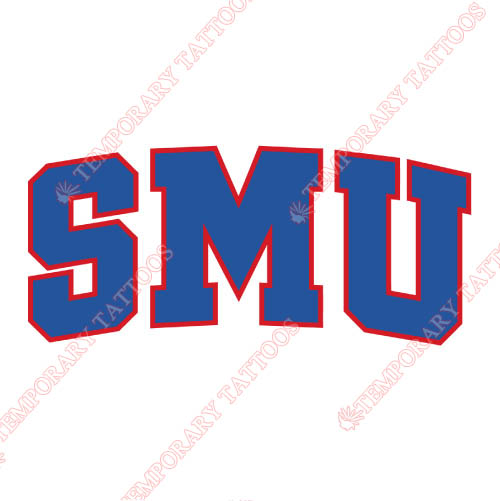 Southern Methodist Mustangs Customize Temporary Tattoos Stickers NO.6289